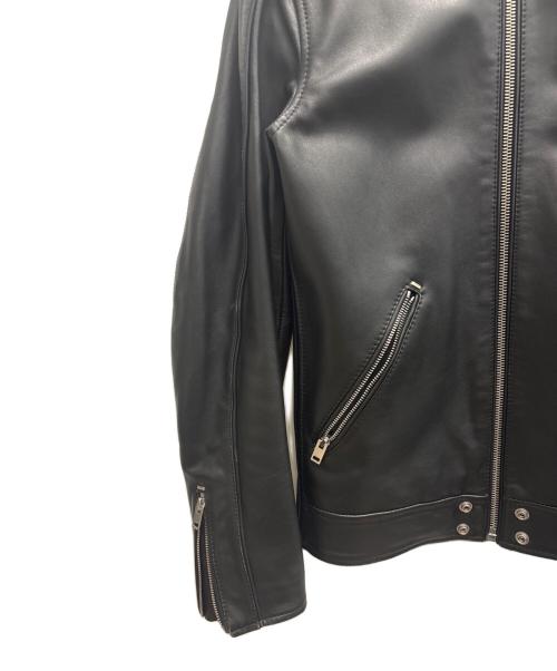 DIESEL（ディーゼル）DIESEL (ディーゼル) シングルライダースジャケット ブラック サイズ:Ｌの古着・服飾アイテム