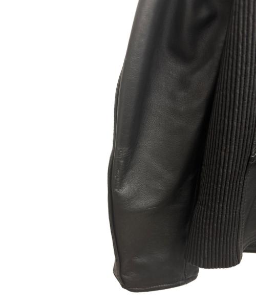 DIESEL（ディーゼル）DIESEL (ディーゼル) シングルライダースジャケット ブラック サイズ:Ｌの古着・服飾アイテム