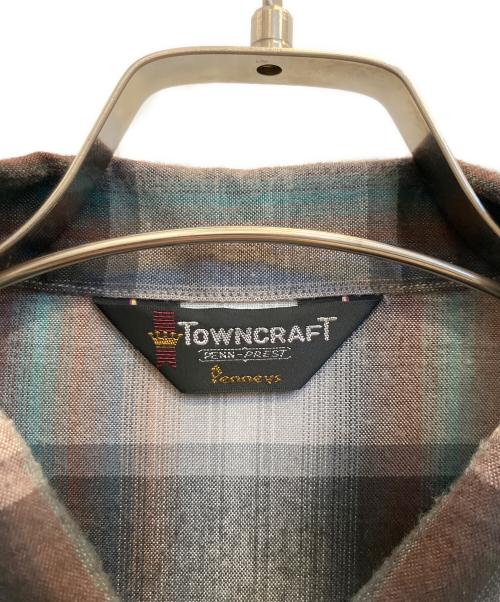 TOWN CRAFT（タウンクラフト）TOWN CRAFT (タウンクラフト) 長袖シャツ ブラック×ホワイト サイズ:XLの古着・服飾アイテム