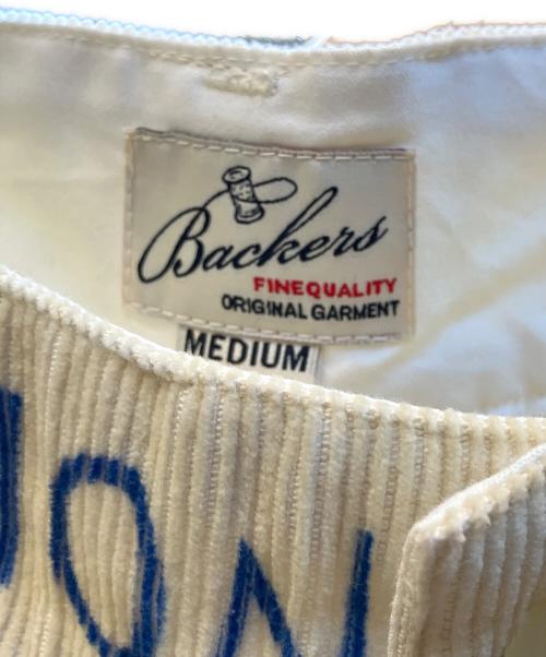 BACKERS（バッカーズ）BACKERS (バッカーズ) メモリアルペイントコーデュロイパンツ アイボリー サイズ:SIZE M 未使用品の古着・服飾アイテム