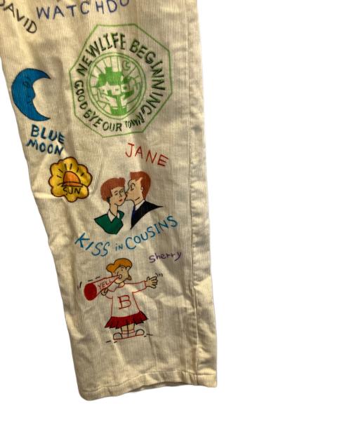 BACKERS（バッカーズ）BACKERS (バッカーズ) メモリアルペイントコーデュロイパンツ アイボリー サイズ:SIZE M 未使用品の古着・服飾アイテム