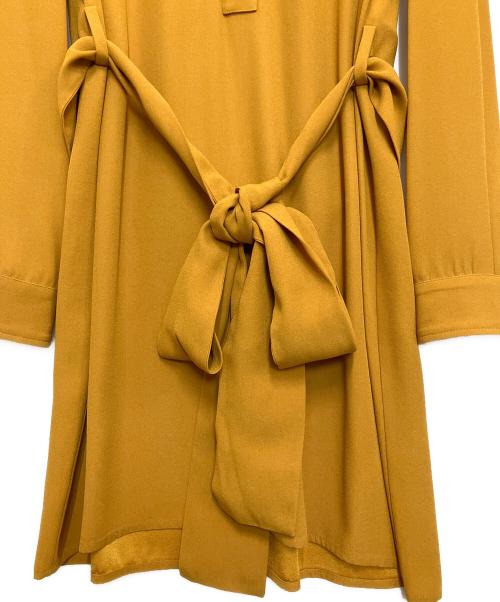 GUCCI（グッチ）GUCCI (グッチ) ハーフボタンミディワンピース ダークイエロー サイズ:Mの古着・服飾アイテム