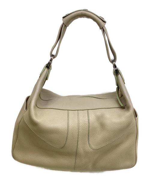 TOD'S（トッズ）TOD'S (トッズ) レザーワンショルダーバッグ ベージュの古着・服飾アイテム