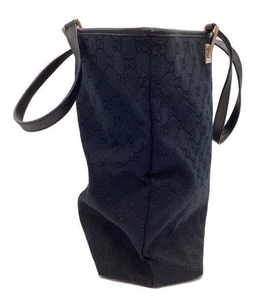GUCCI（グッチ）GUCCI (グッチ) GGキャンバストートバッグ ブラックの古着・服飾アイテム