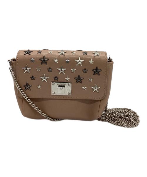 JIMMY CHOO（ジミーチュウ）JIMMY CHOO (ジミーチュウ) スタッズショルダーバッグ ピンクの古着・服飾アイテム