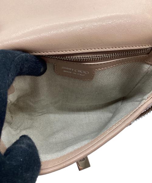 JIMMY CHOO（ジミーチュウ）JIMMY CHOO (ジミーチュウ) スタッズショルダーバッグ ピンクの古着・服飾アイテム