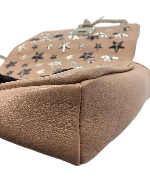 JIMMY CHOO（ジミーチュウ）JIMMY CHOO (ジミーチュウ) スタッズショルダーバッグ ピンクの古着・服飾アイテム
