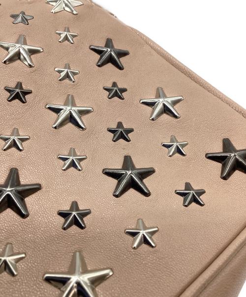 JIMMY CHOO（ジミーチュウ）JIMMY CHOO (ジミーチュウ) スタッズショルダーバッグ ピンクの古着・服飾アイテム