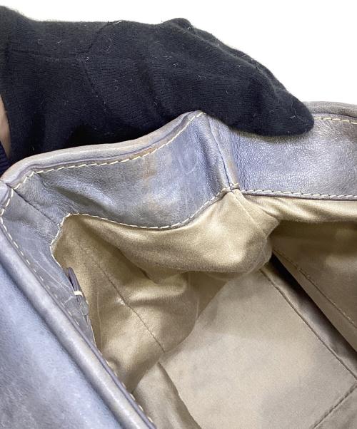 MIU MIU（ミュウミュウ）MIU MIU (ミュウミュウ) 2WAYバッグ グレー×ナチュラルの古着・服飾アイテム