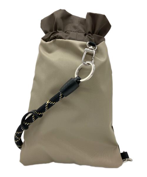 master-piece（マスターピース）master-piece (マスターピース) yosemite strap (ヨセミテストラップ) 巾着ショルダーバッグ グレー×カーキの古着・服飾アイテム