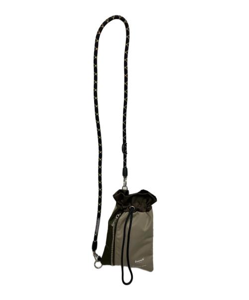 master-piece（マスターピース）master-piece (マスターピース) yosemite strap (ヨセミテストラップ) 巾着ショルダーバッグ グレー×カーキの古着・服飾アイテム