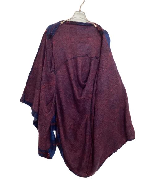 Vivienne Westwood man（ヴィヴィアン ウェストウッド マン）Vivienne Westwood man (ヴィヴィアン ウェストウッド マン) モヘアカーディガン ブルー×レッド サイズ:Freeの古着・服飾アイテム