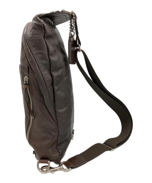 COACH（コーチ）COACH (コーチ) レザーボディーバッグ ブラウンの古着・服飾アイテム