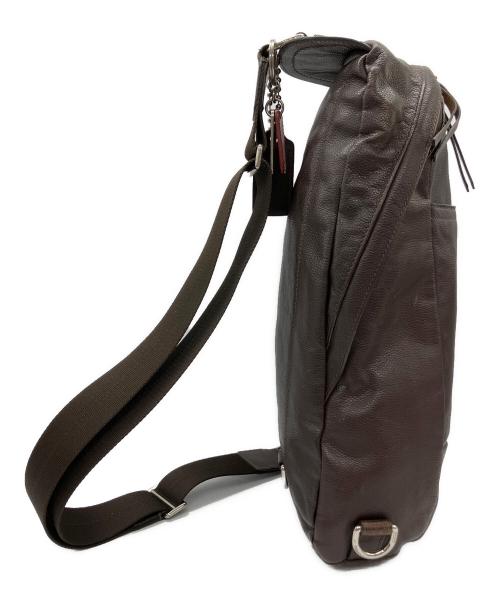 COACH（コーチ）COACH (コーチ) レザーボディーバッグ ブラウンの古着・服飾アイテム