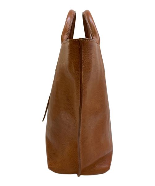 genten（ゲンテン）genten (ゲンテン) レザートートバッグ ブラウンの古着・服飾アイテム