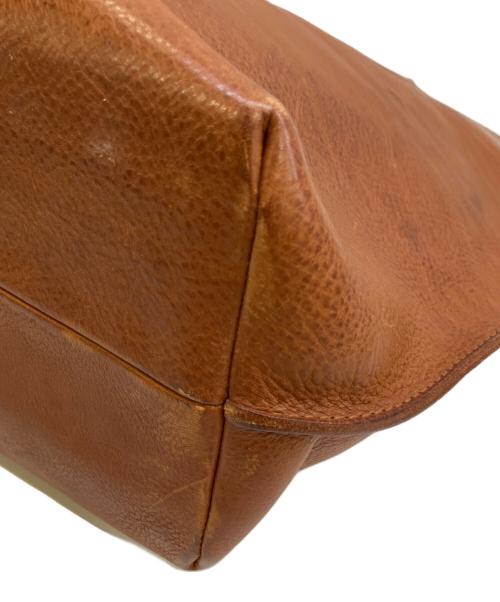 genten（ゲンテン）genten (ゲンテン) レザートートバッグ ブラウンの古着・服飾アイテム