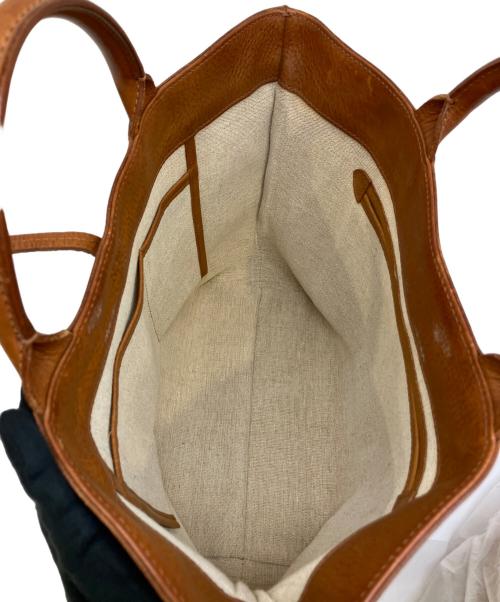 genten（ゲンテン）genten (ゲンテン) レザートートバッグ ブラウンの古着・服飾アイテム
