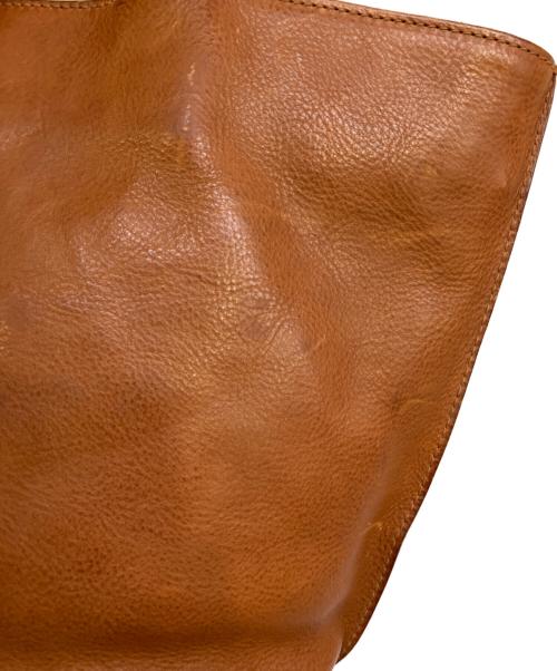 genten（ゲンテン）genten (ゲンテン) レザートートバッグ ブラウンの古着・服飾アイテム