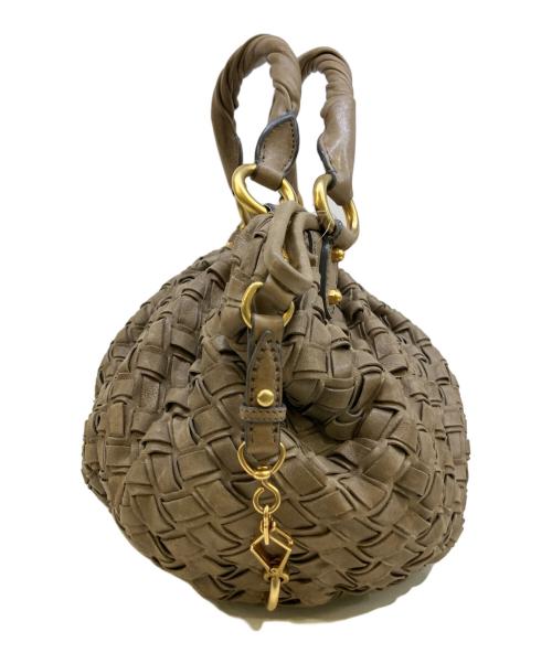 MIU MIU（ミュウミュウ）MIU MIU (ミュウミュウ) トートバッグ ベージュの古着・服飾アイテム