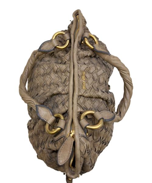 MIU MIU（ミュウミュウ）MIU MIU (ミュウミュウ) トートバッグ ベージュの古着・服飾アイテム