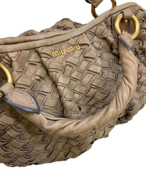 MIU MIU（ミュウミュウ）MIU MIU (ミュウミュウ) トートバッグ ベージュの古着・服飾アイテム