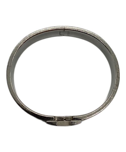 HERMES（エルメス）HERMES (エルメス) エナメルブレスレット シルバー×ブラックの古着・服飾アイテム