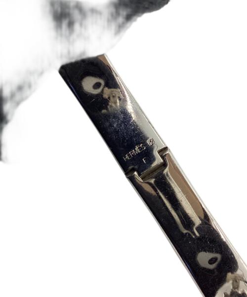 HERMES（エルメス）HERMES (エルメス) エナメルブレスレット シルバー×ブラックの古着・服飾アイテム