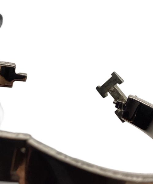 HERMES（エルメス）HERMES (エルメス) エナメルブレスレット シルバー×ブラックの古着・服飾アイテム