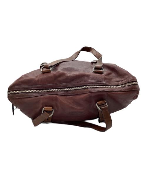 PRADA（プラダ）PRADA (プラダ) ベルテッドレザーボストンバッグ ボルドーの古着・服飾アイテム