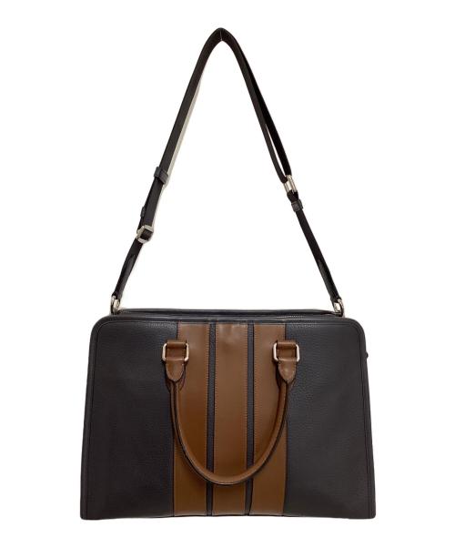COACH（コーチ）COACH (コーチ) ブリーフケース ブラック×ブラウンの古着・服飾アイテム