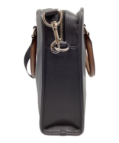 COACH（コーチ）COACH (コーチ) ブリーフケース ブラック×ブラウンの古着・服飾アイテム