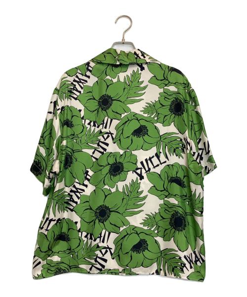 GUCCI（グッチ）GUCCI (グッチ) シルクシャツ グリーン×アイボリー サイズ:XXLの古着・服飾アイテム