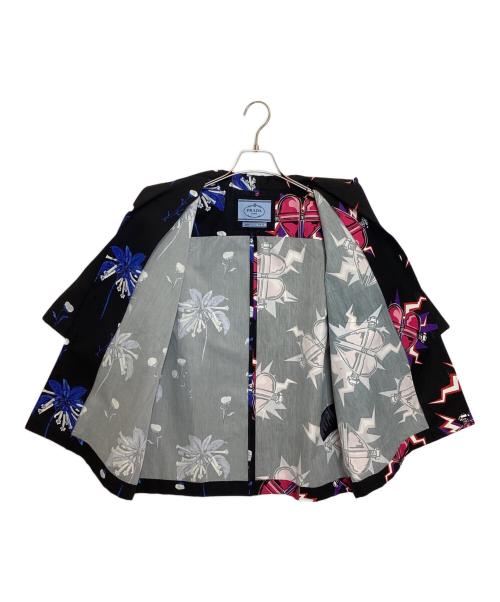 PRADA（プラダ）PRADA (プラダ) 半袖シャツ ブラック×ブルー×ピンク サイズ:Mの古着・服飾アイテム