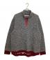 WHITE MOUNTAINEERING（ホワイトマウンテ二アニング）の古着「HALF ZIP KNIT PULLOVER」｜グレー×レッド