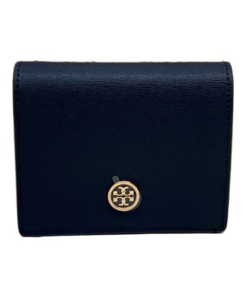 TORY BURCH（トリーバーチ）TORY BURCH (トリーバーチ) コンパクトウォレット ネイビー×レッドの古着・服飾アイテム