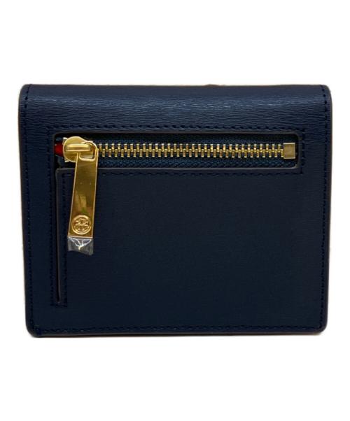 TORY BURCH（トリーバーチ）TORY BURCH (トリーバーチ) コンパクトウォレット ネイビー×レッドの古着・服飾アイテム