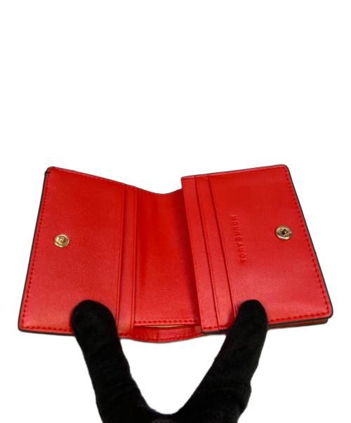 TORY BURCH（トリーバーチ）TORY BURCH (トリーバーチ) コンパクトウォレット ネイビー×レッドの古着・服飾アイテム