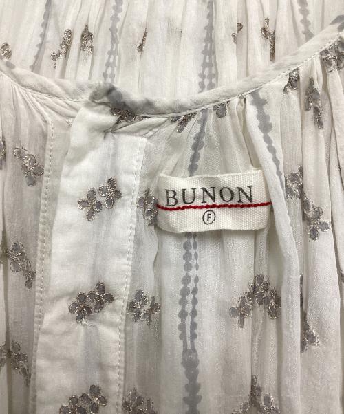 BUNON（ブノン）BUNON (ブノン) 半袖ブラウス ホワイト サイズ:Freeの古着・服飾アイテム