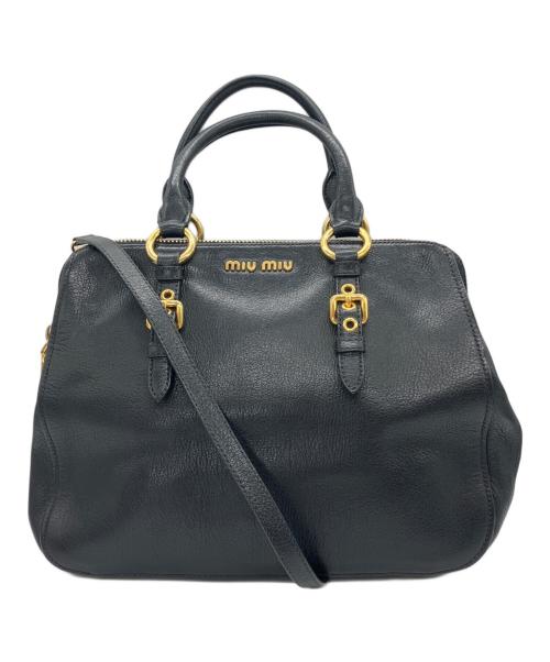 MIU MIU（ミュウミュウ）MIU MIU (ミュウミュウ) 2WAYバッグ ブラックの古着・服飾アイテム