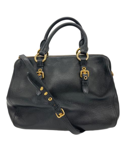 MIU MIU（ミュウミュウ）MIU MIU (ミュウミュウ) 2WAYバッグ ブラックの古着・服飾アイテム