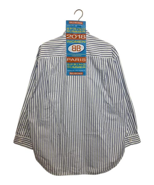 BALENCIAGA（バレンシアガ）BALENCIAGA (バレンシアガ) 長袖シャツ ホワイト×ブルー サイズ:M(40)の古着・服飾アイテム