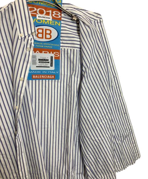 BALENCIAGA（バレンシアガ）BALENCIAGA (バレンシアガ) 長袖シャツ ホワイト×ブルー サイズ:M(40)の古着・服飾アイテム