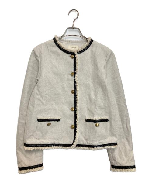DES PRES（デ プレ）DES PRES (デ プレ) ノーカラージャケット ベージュ サイズ:FREEの古着・服飾アイテム