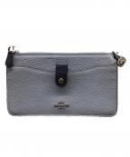 COACHコーチ）の古着「ショルダーウォレット」｜ブルー×パープル