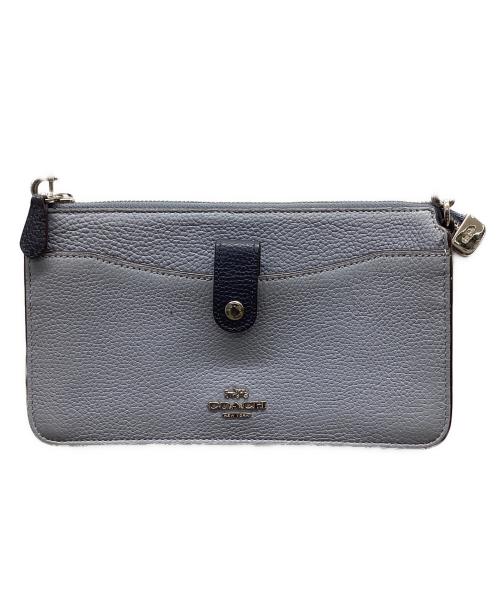 COACH（コーチ）COACH (コーチ) ショルダーウォレット ブルー×パープルの古着・服飾アイテム
