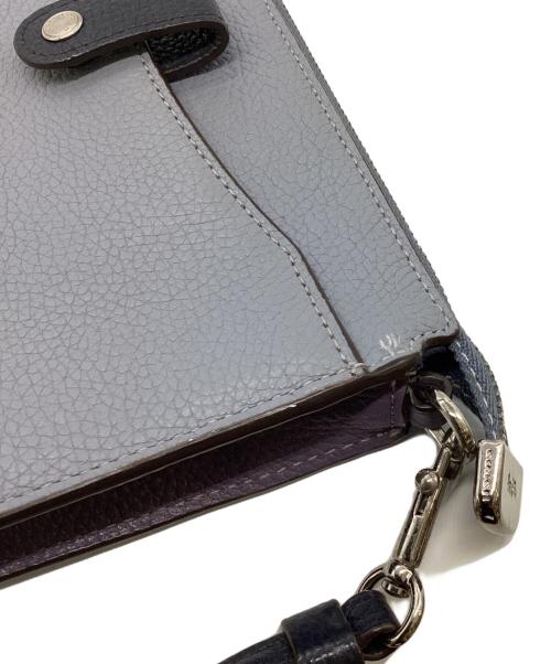 COACH（コーチ）COACH (コーチ) ショルダーウォレット ブルー×パープルの古着・服飾アイテム
