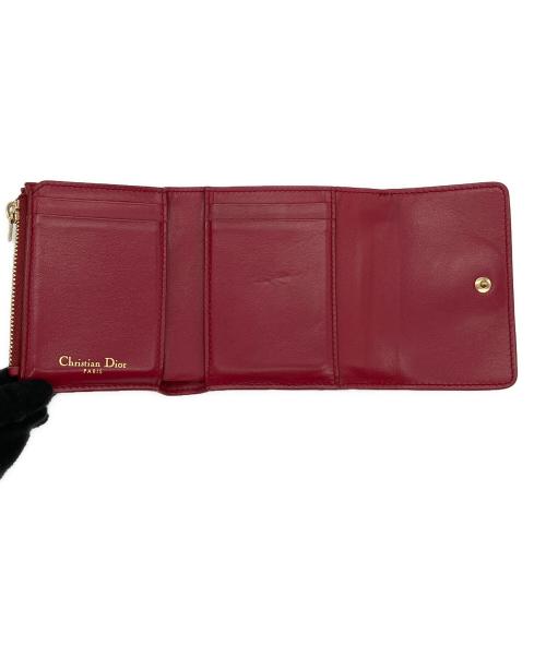 Christian Dior（クリスチャン ディオール）Christian Dior (クリスチャン ディオール) 3つ折り財布 レッドの古着・服飾アイテム