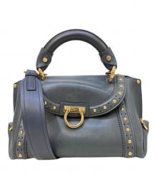 Salvatore Ferragamo（サルヴァトーレ フェラガモ）の古着「2WAYバッグ」｜ネイビー