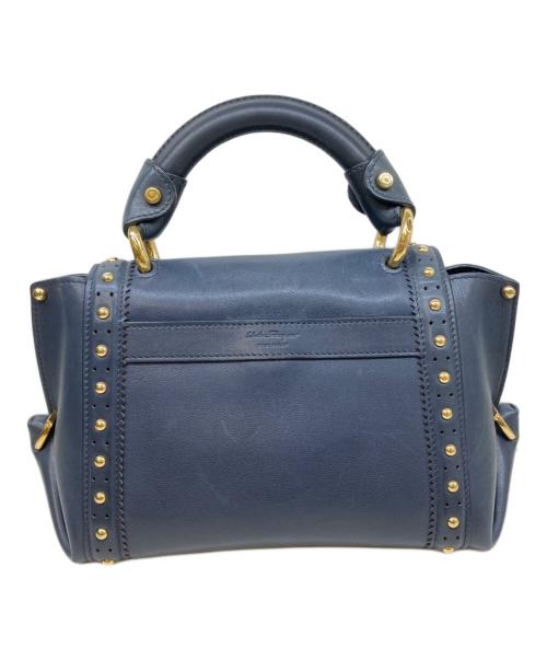 Salvatore Ferragamo（サルヴァトーレ フェラガモ）Salvatore Ferragamo (サルヴァトーレ フェラガモ) 2WAYバッグ ネイビーの古着・服飾アイテム