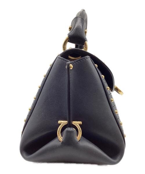 Salvatore Ferragamo（サルヴァトーレ フェラガモ）Salvatore Ferragamo (サルヴァトーレ フェラガモ) 2WAYバッグ ネイビーの古着・服飾アイテム